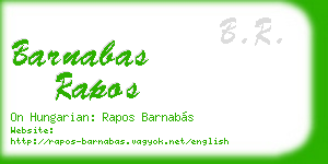 barnabas rapos business card